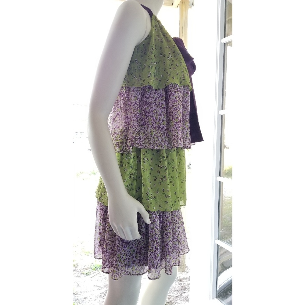 Allen B Schwartz Layered Colorful Dress, S. - Picture 6 of 7